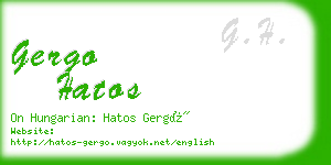 gergo hatos business card